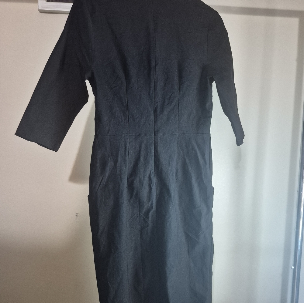 Chic Black Long Sleeve Dress - Picture 4 of 4